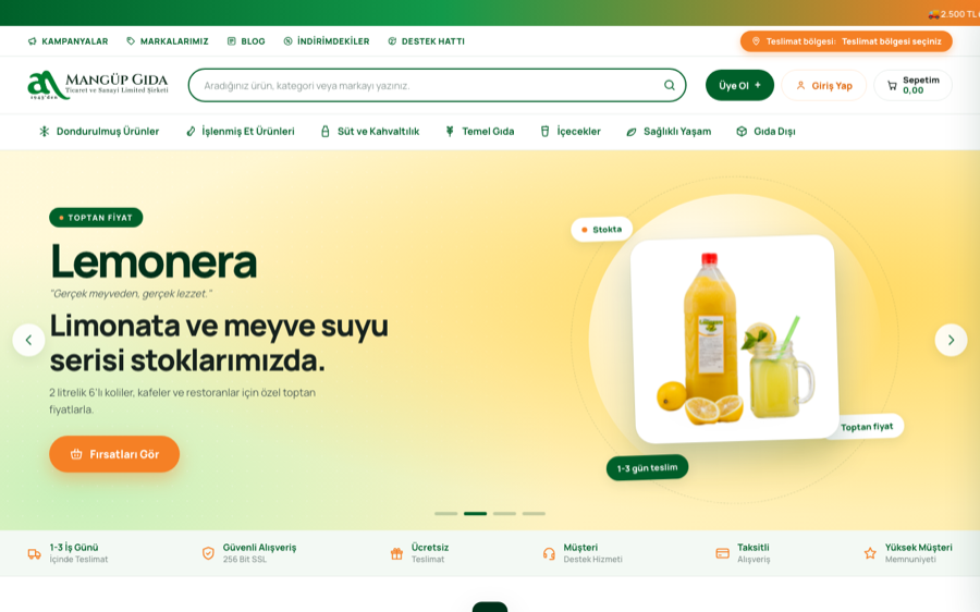 Klasik Market tasarımı ekran görüntüsü